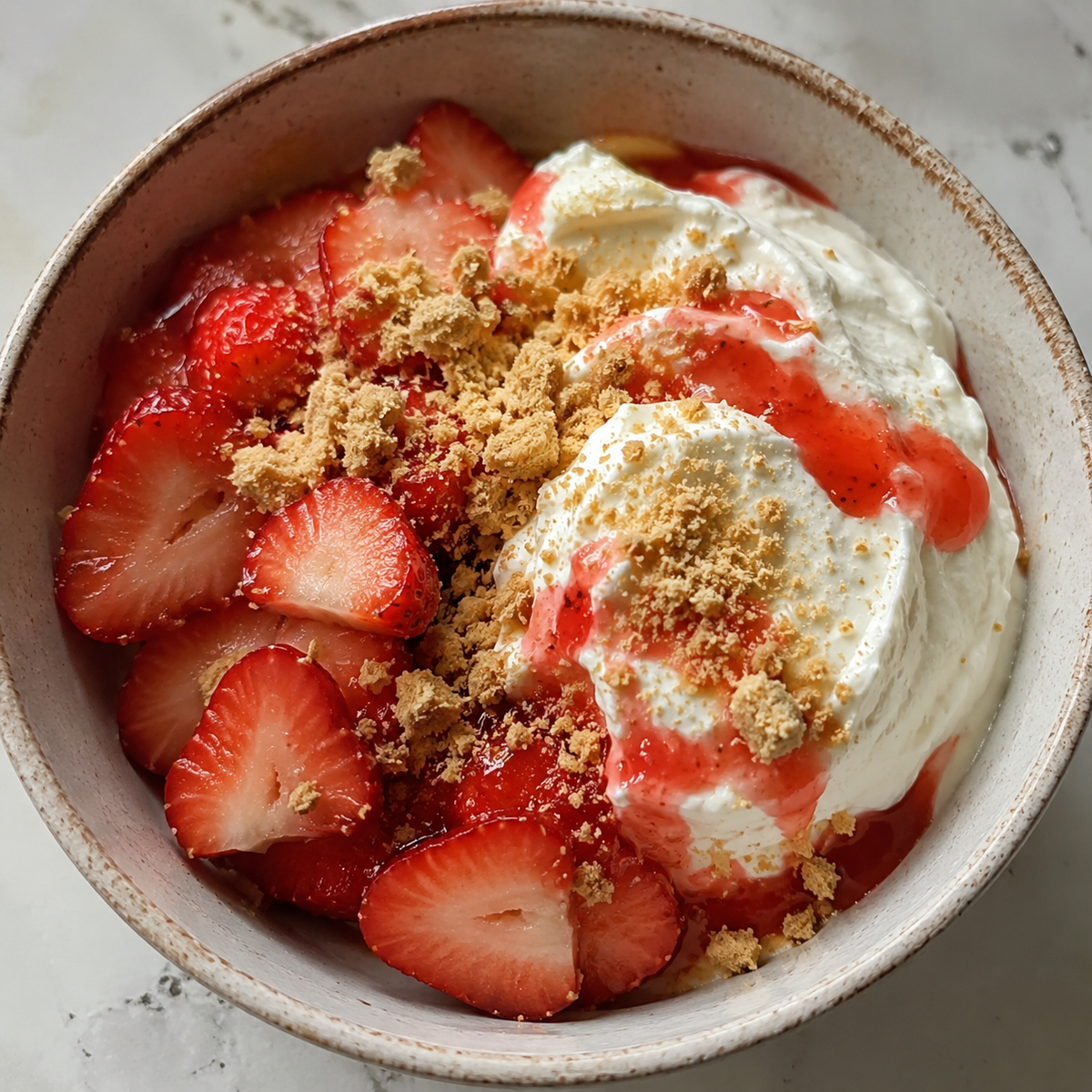 Strawberry Cheesecake Yogurt Bowl