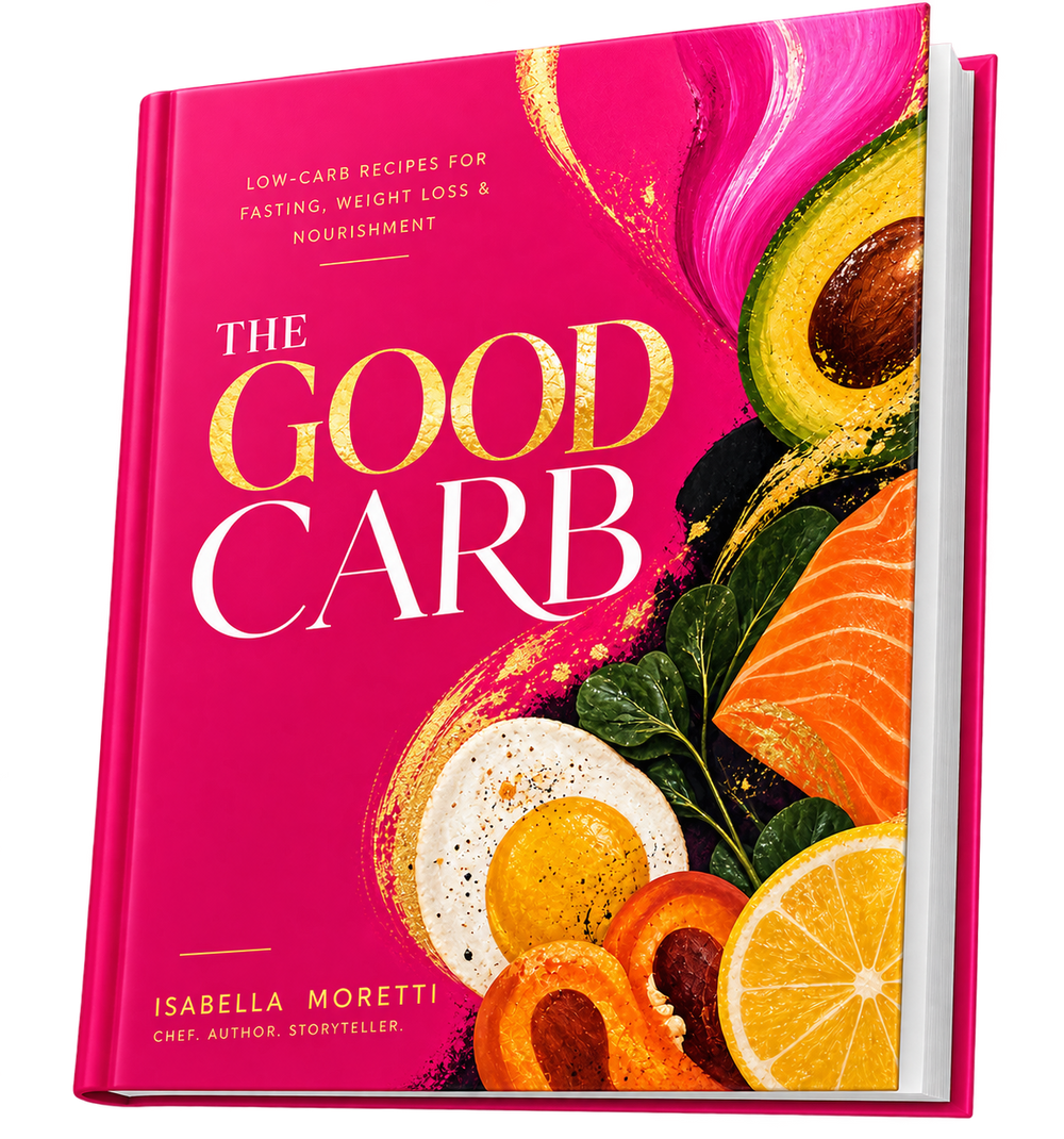The Good Carb Cookbook floating mockup